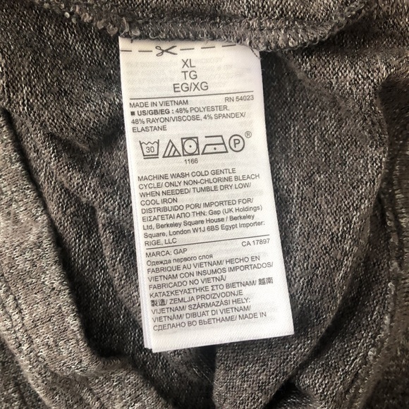 Gap Gray Casual Top - Picture 3 of 6